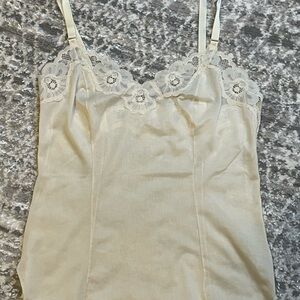 Olga Cream Lace Detail cami Top